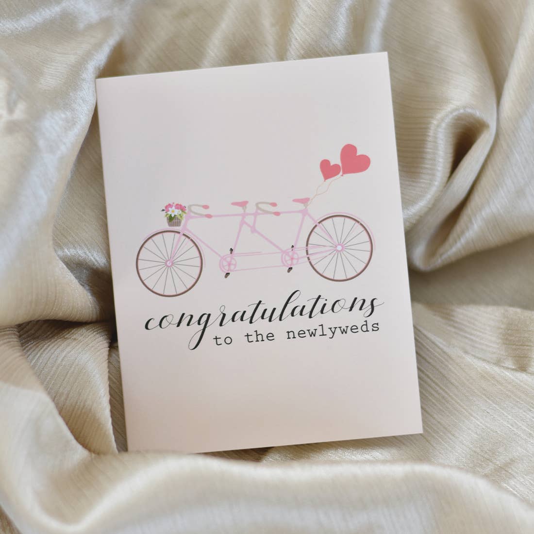 Parcel Island - Wholesale Wedding Card - Congratulations to the Newlyweds, Wedding Bike Greeting Card1