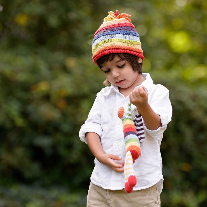 Pebble - Wholesale Stuffed/Plush Toy - Kids & Baby - Velvety Plush Organic Rainbow Bunny