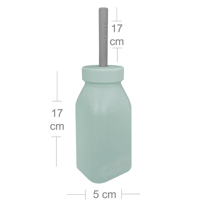 Muslinz - MerryGoRoundUK Ltd - Wholesale Feeding set – Baby - MiniKOiOi Bottle + Straw – Silicone Bottle and Straw3