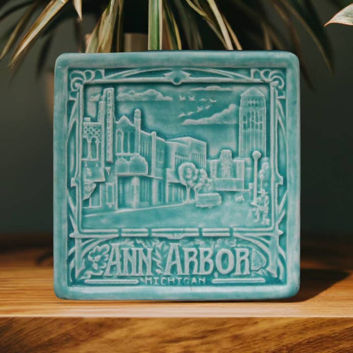 Whistling Frog Tile Inc. – Azulejo de parede por atacado – Ann Arbor, Michigan Art Tile Destination Town tema Michigan1