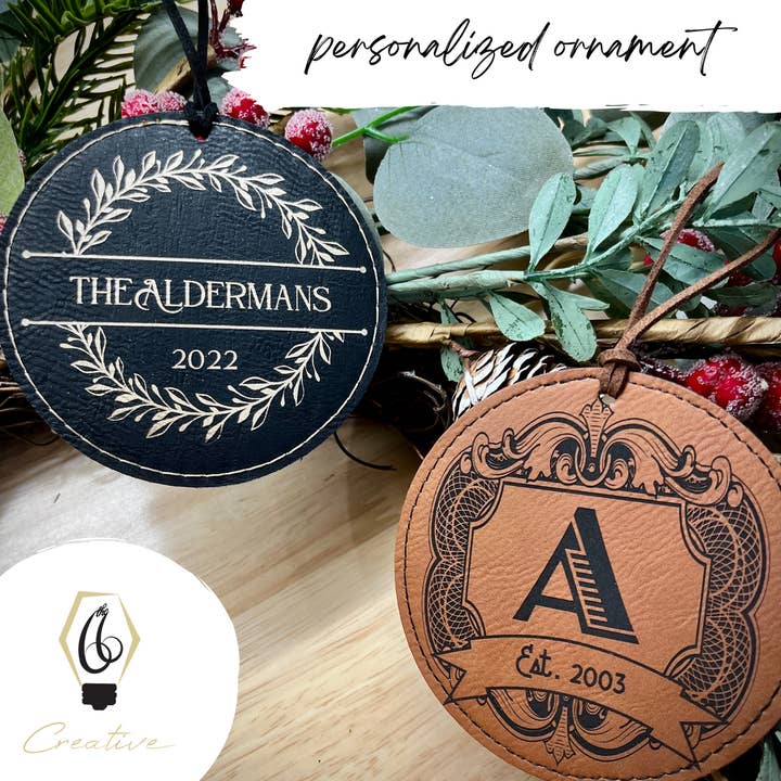 Décoration de Noël en similicuir pour la vente par 66 Creative