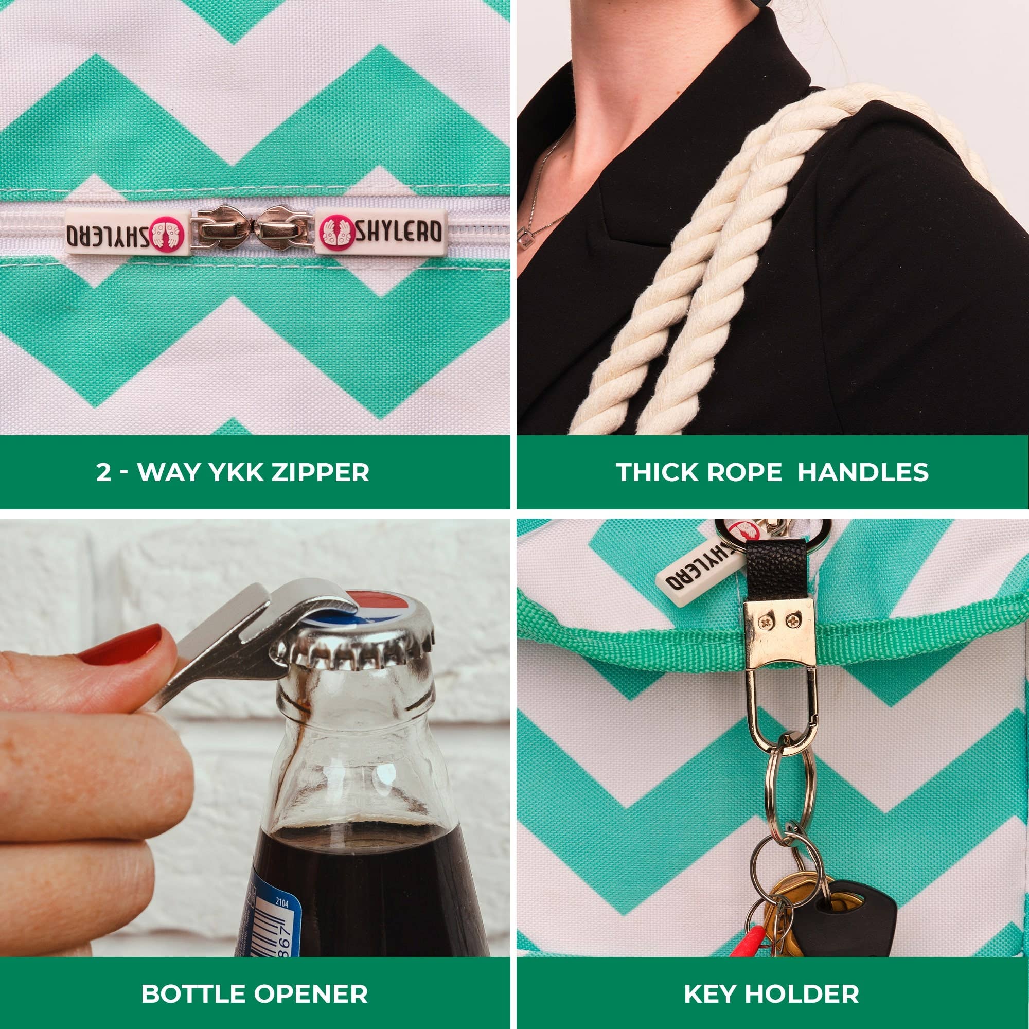 Beach Bag and Pool Bag | Waterproof | Turquoise Green Turtle for wholesale on Faire3