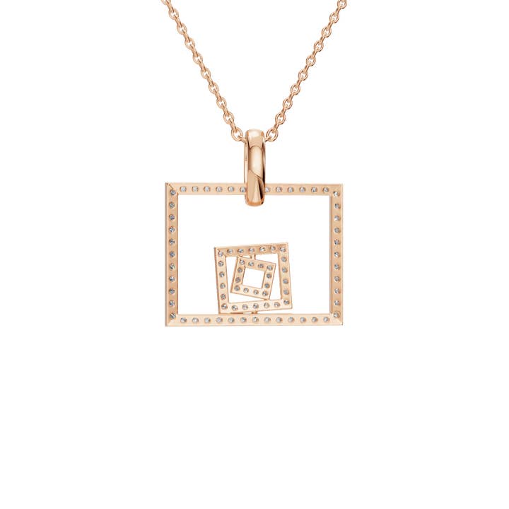 PureYou Jewelry - Wholesale Pendant/Charm Necklace - 14K Gold Diamond Square Necklace, Dainty Layering Necklace10