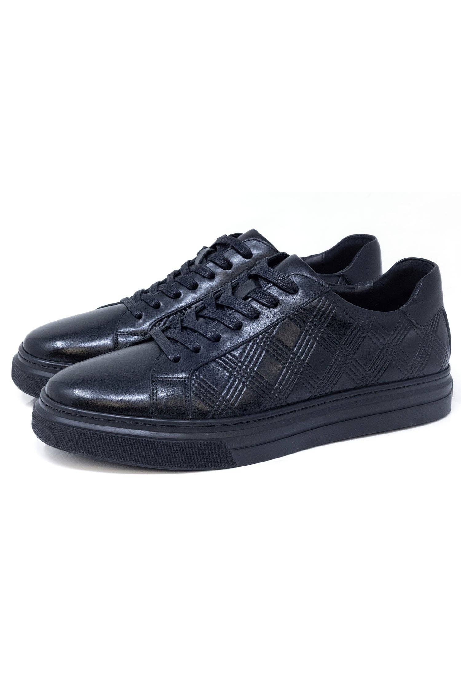 BARABAS - Wholesale Lifestyle Sneakers - Men's - Men's Checkered Lace-up Leather Sneakers 5SH090