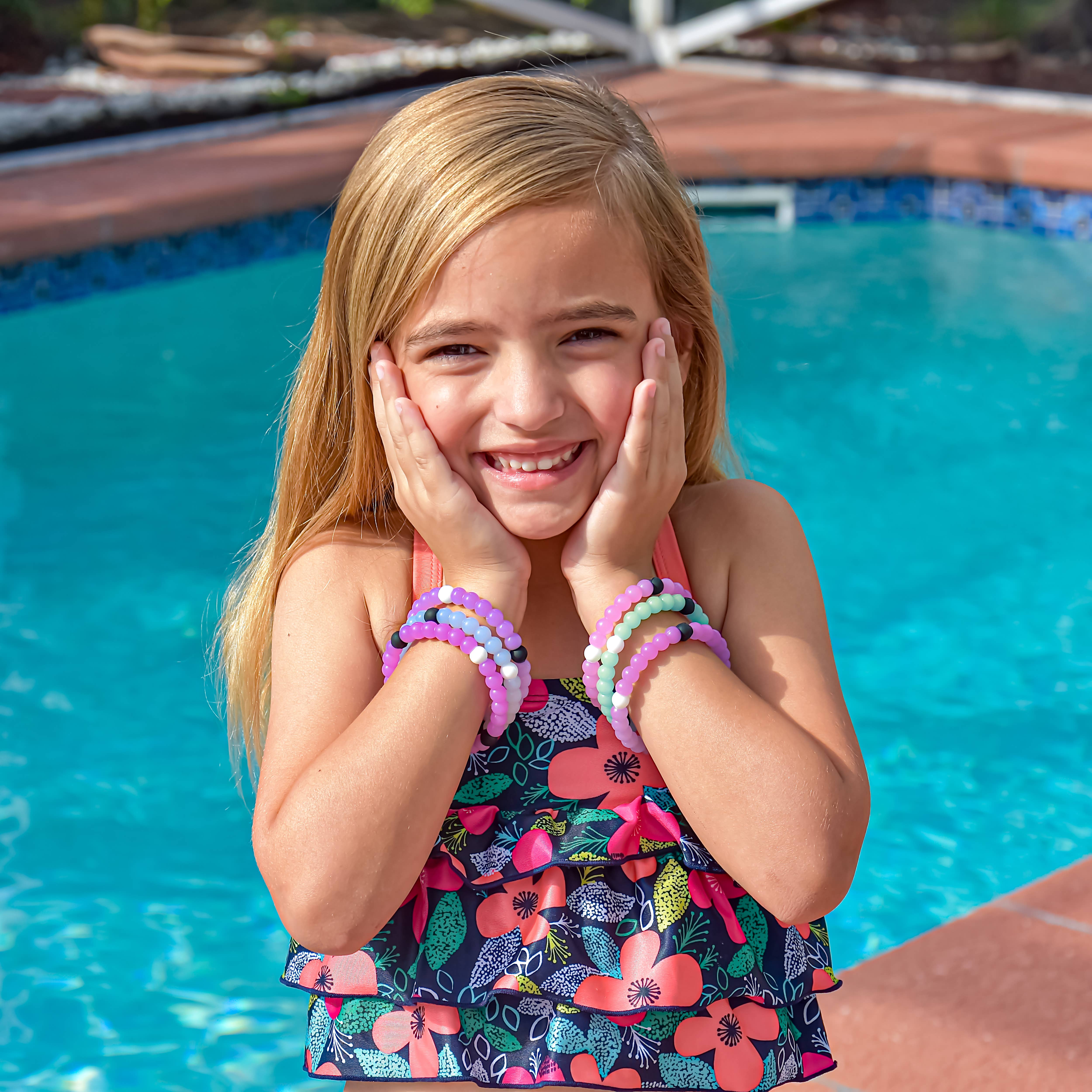 Frog Sac - Wholesale Beaded Bracelet - Kids - Solar Reactive Silicone Bubble Bracelets - 6 Pack2