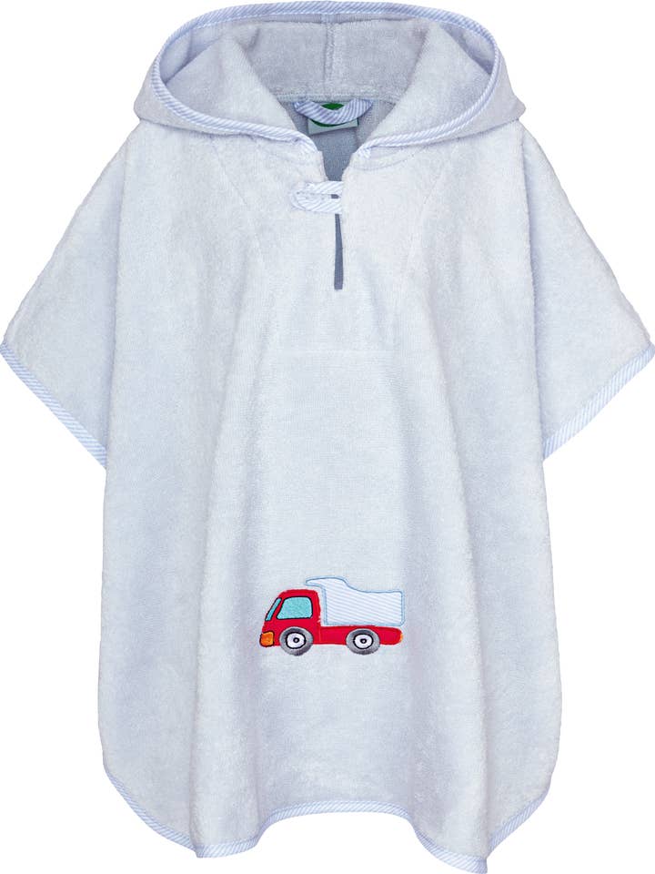 Badeponcho Premium Baumwolle, blau für den Großhandel von Smithy by Dagmar Nelk