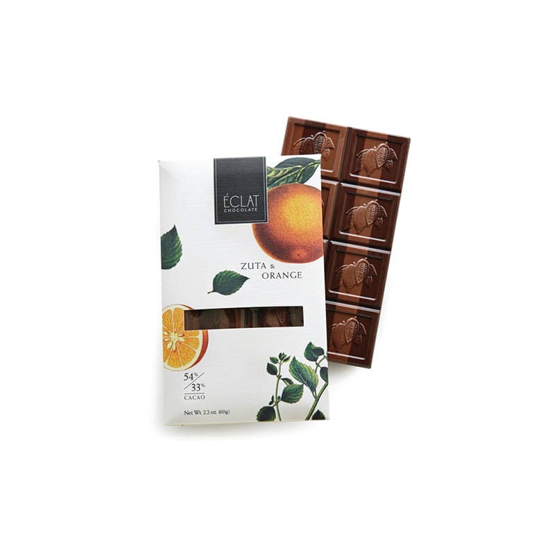 Éclat Chocolate - Wholesale Chocolate Bar - Zuta & Orange Parallel Chocolate Bar