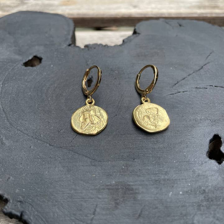 Ancient Things - Wholesale Dangle Earrings - Ancient Persian Coin Earrings
