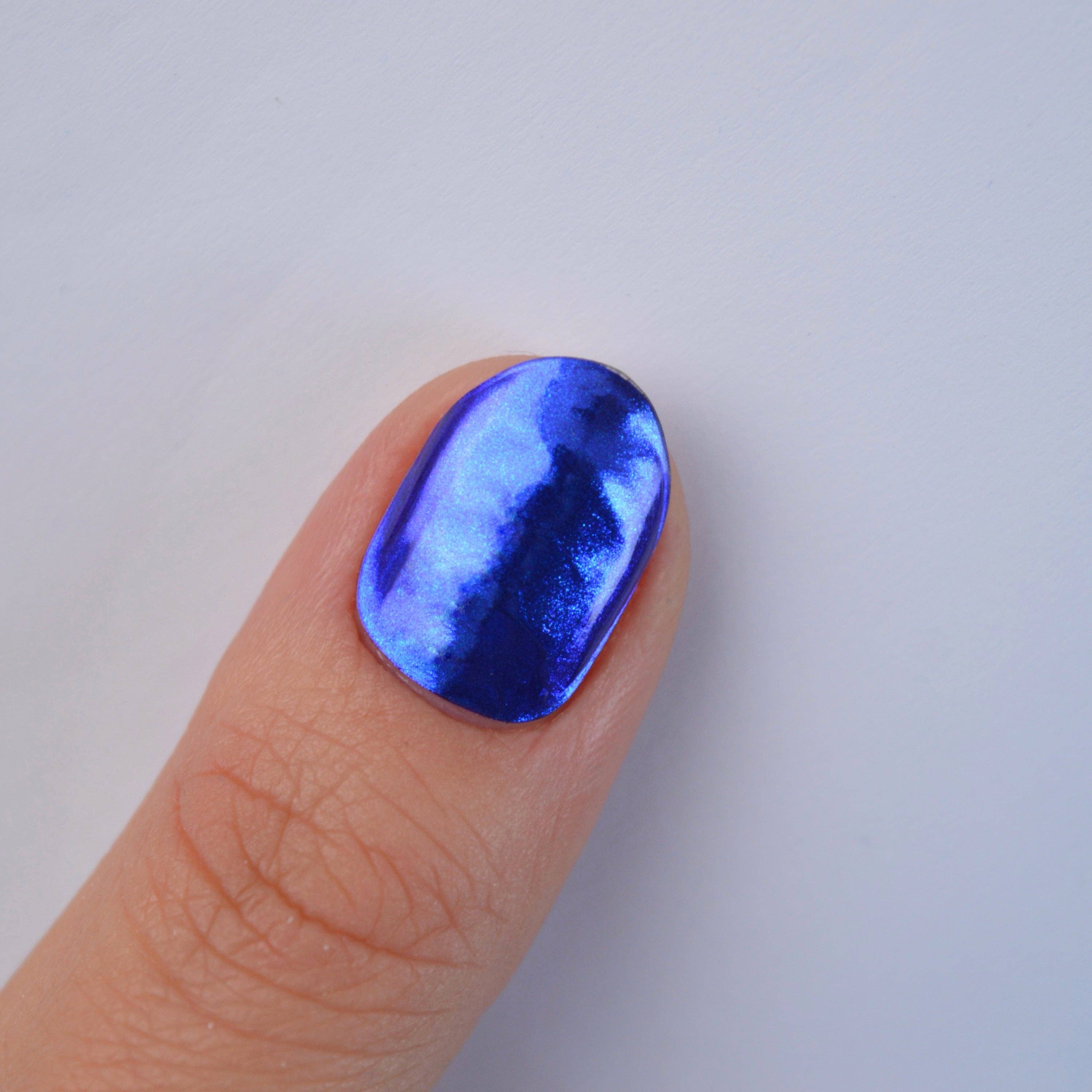 bleu Enveloppements à ongles en gel semi-durci Super Jellies DIY Metals (Blue) en vente sur Faire3