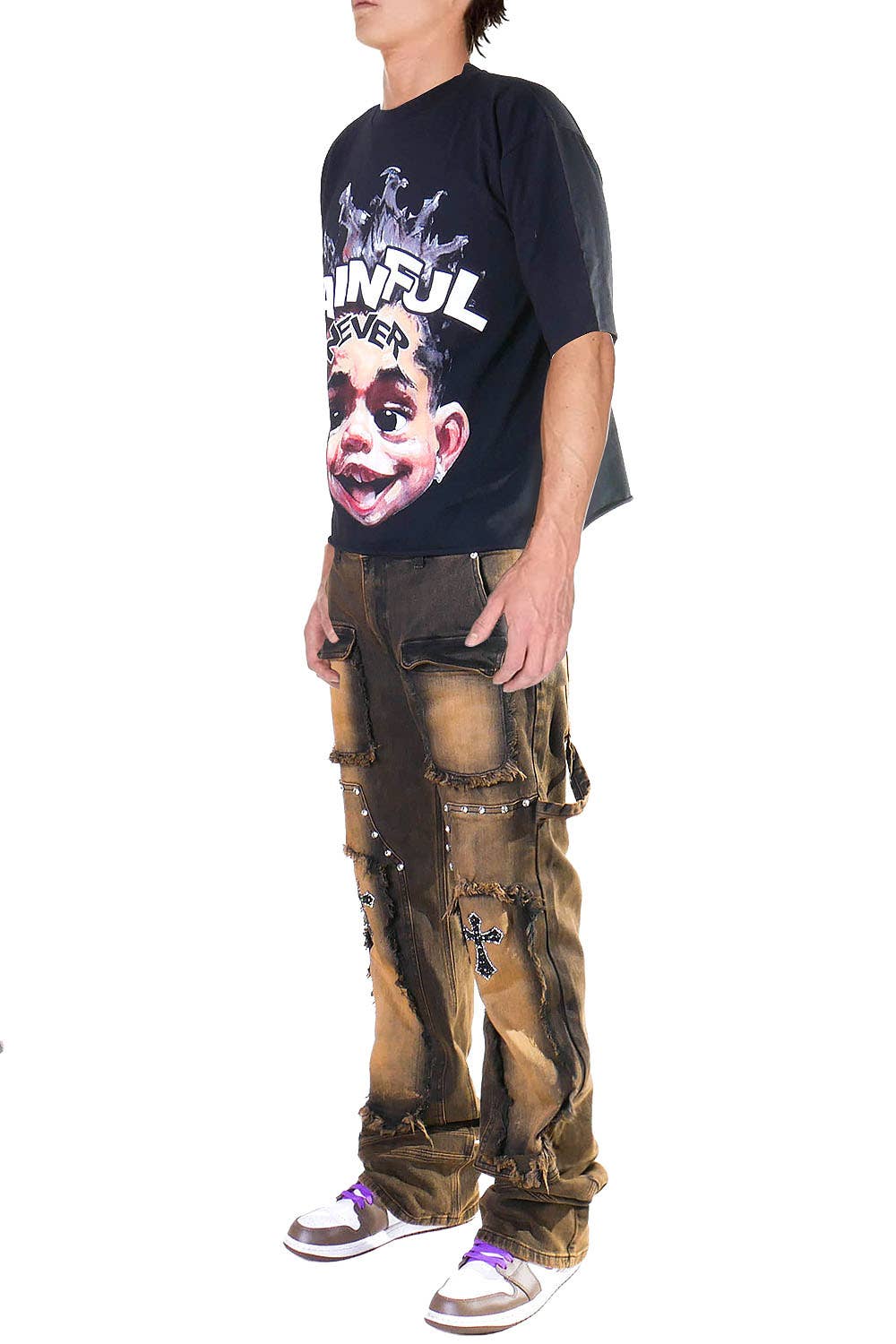 Cooper 9 - Wholesale Jeans - Men's - 507 Cross Wide Cargo Jeans Gray Wash6