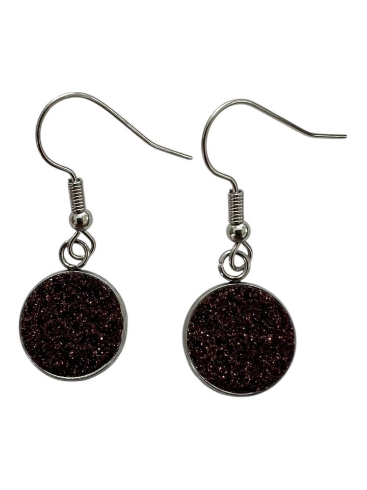 Dark Shimmer Dot Earrings for wholesale by Comer Teng Studio