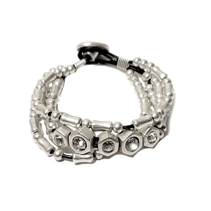 Item # ZBL-177 W - Bracciale in peltro per la vendita all'ingrosso da parte di The Ancient Bazaar Jewelry & Accessories