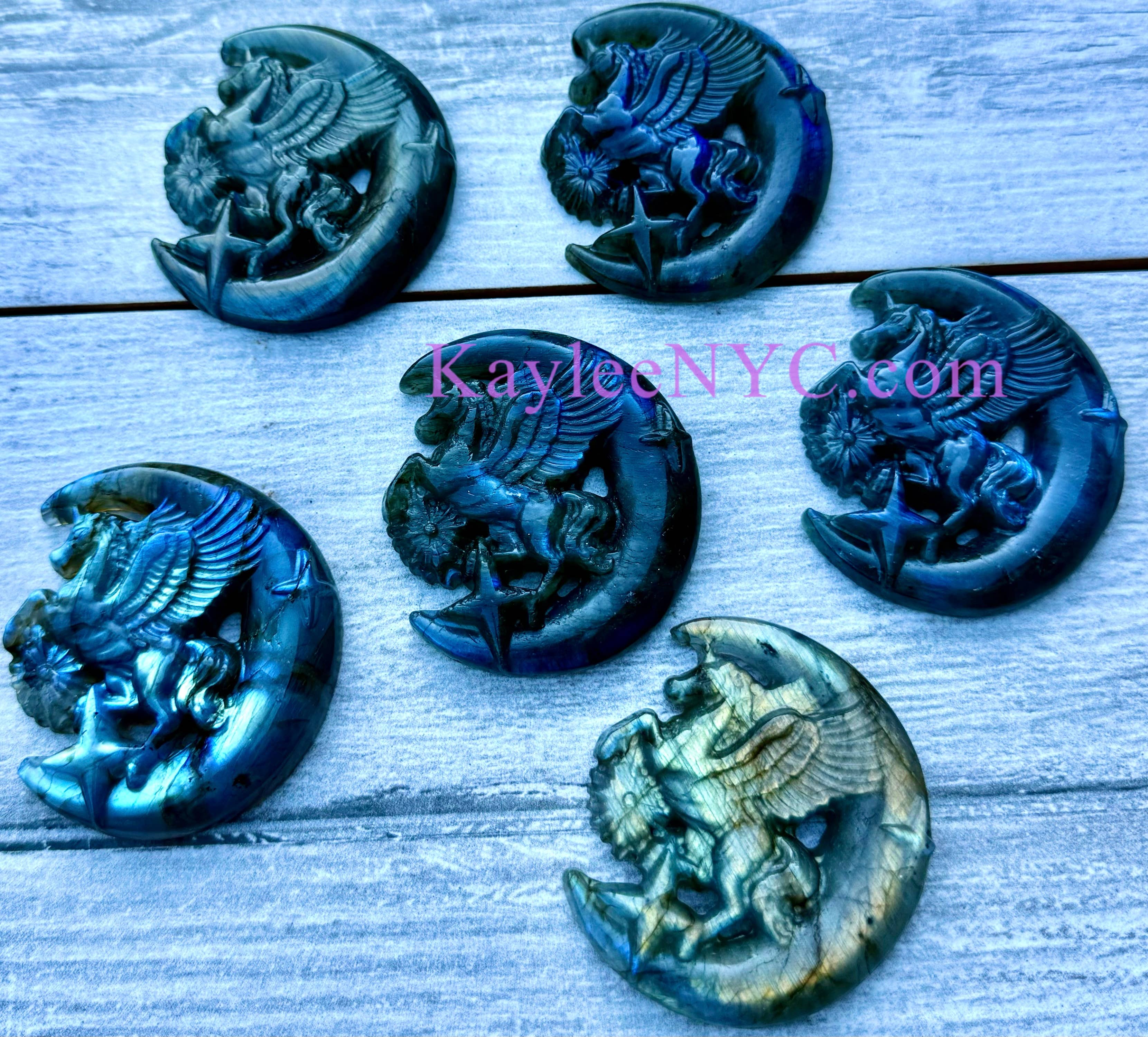 KayleeNYC - Wholesale Spiritual Stone/Crystal - Natural Labradorite Unicorn Moon Crystal Healing7