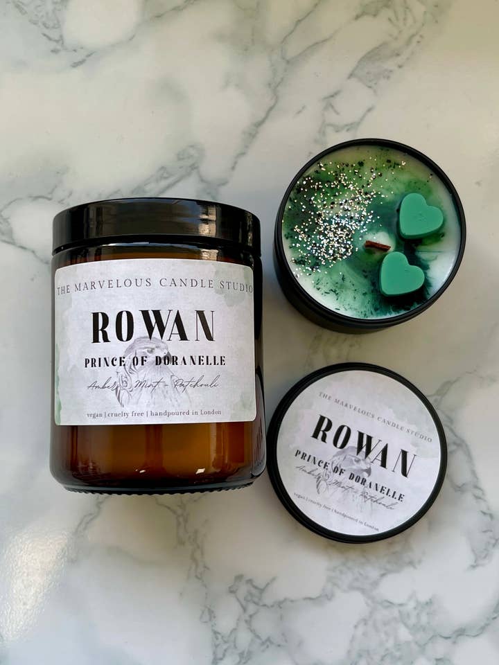 Rowan Whitethorn Candle Throne of Glass | Officially Licensed by Sarah J Maas for wholesale by Marvelous Candle Studio