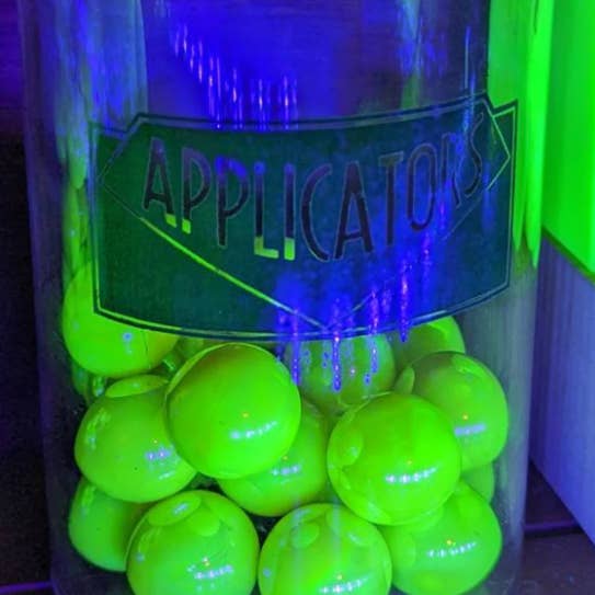 Corkscrew Curiosities - Wholesale Decorative Tabletop Object - Uranium Glass ~1" Sphere (1)2