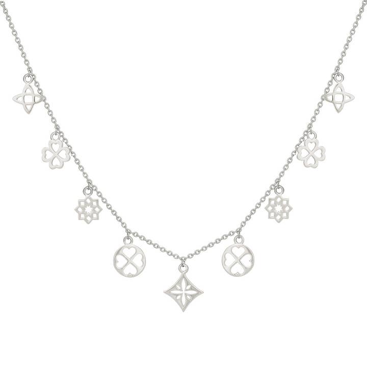 Collier, pendentif en argent 925 rhodié, petit pour la vente par caï