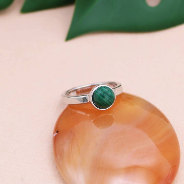 Silver Mines Round Stone Ring for wholesale by ZAD