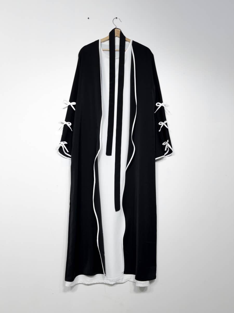 IDEAL OUTFIT - Vente Ensemble haut et pantalon (PAS d'intérieur) - Femme - Ensemble 2pcs abaya EN2507+2353bpk en soie de médine8