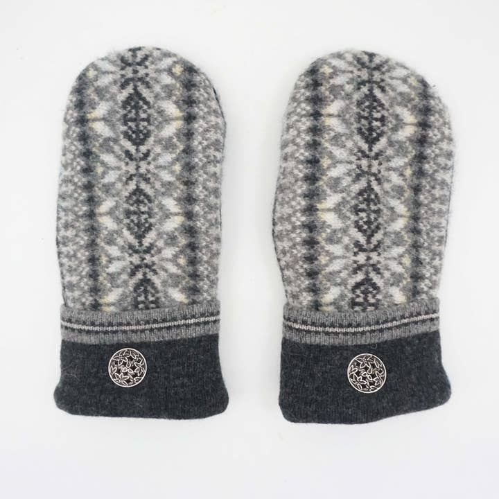 One Stitch Away - Wholesale Mittens - Women's - Felted Wool Mittens – Handmade, Upcycled & Lined for Warmth1