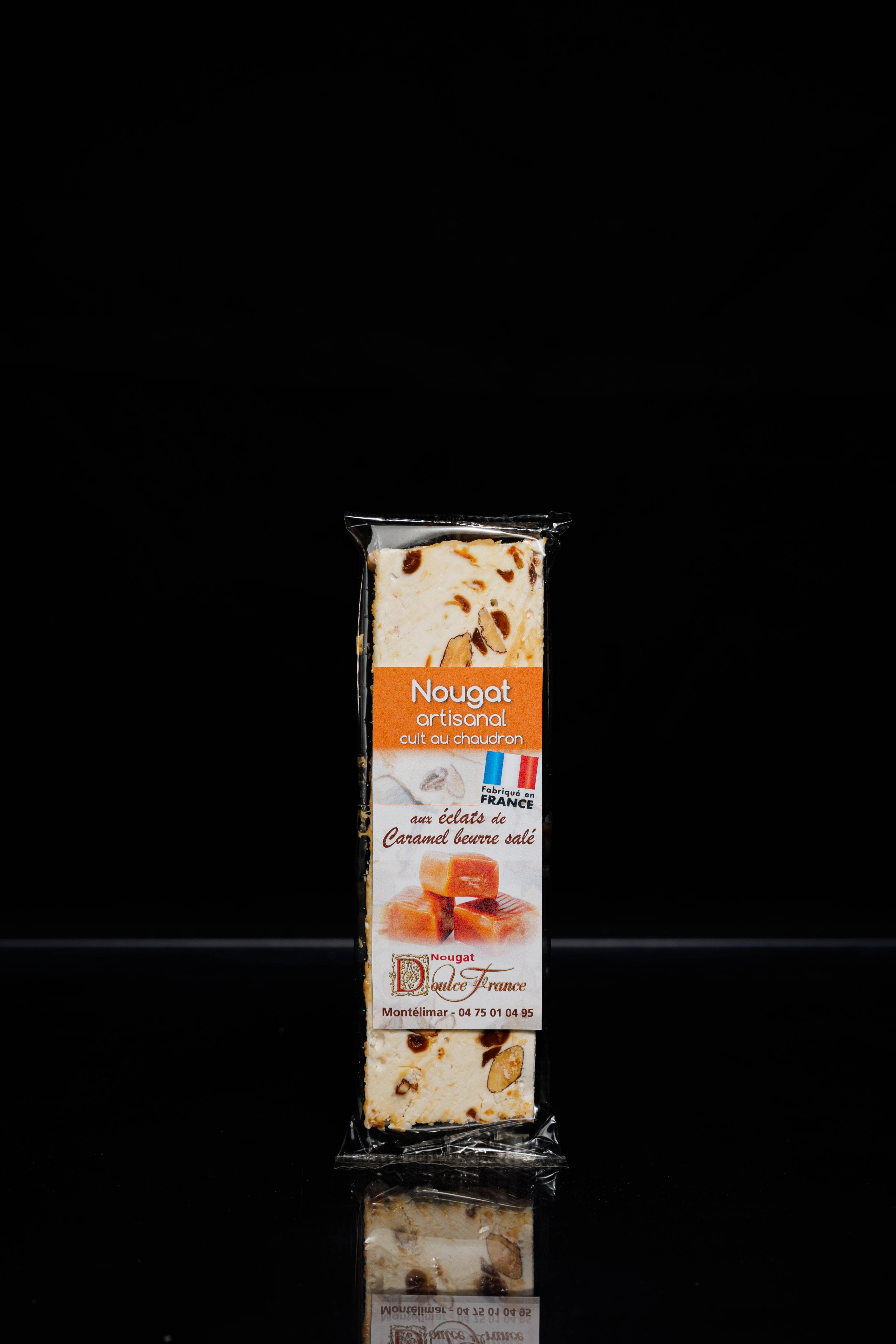 Doulce France - Wholesale Nougat - 50 g Soft Nougat Bar with Caramel Chips
