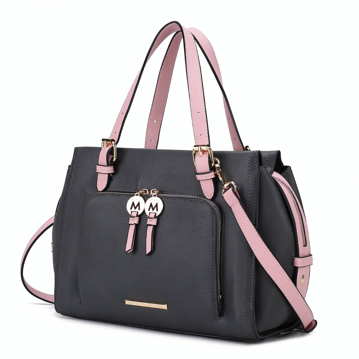 MKF Collection - Wholesale Satchel - Women's - Elise Vegan Leather Color-Block Women Satchel Bag by Mia k13