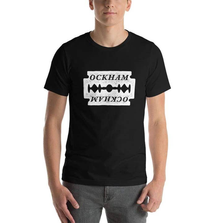 The Philosopher's Shirt - Vendita all'ingrosso Maglietta serigrafata - Unisex - Ockham's Razor - Maglietta basic