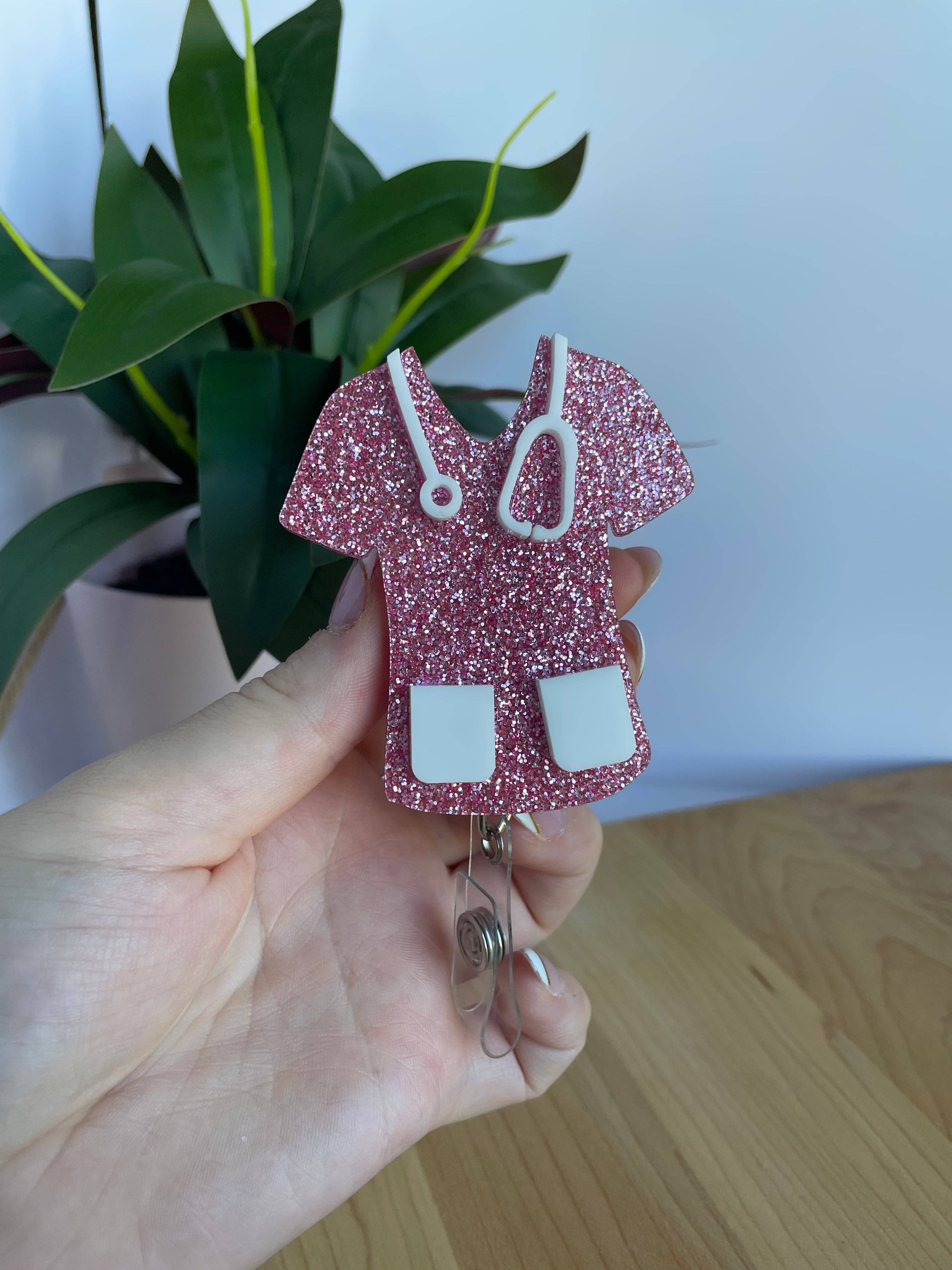 DesignedbyKendal - Wholesale Badge Accessory - Women's - Cute Nurses Scrubs Acrylic Badge Reel2