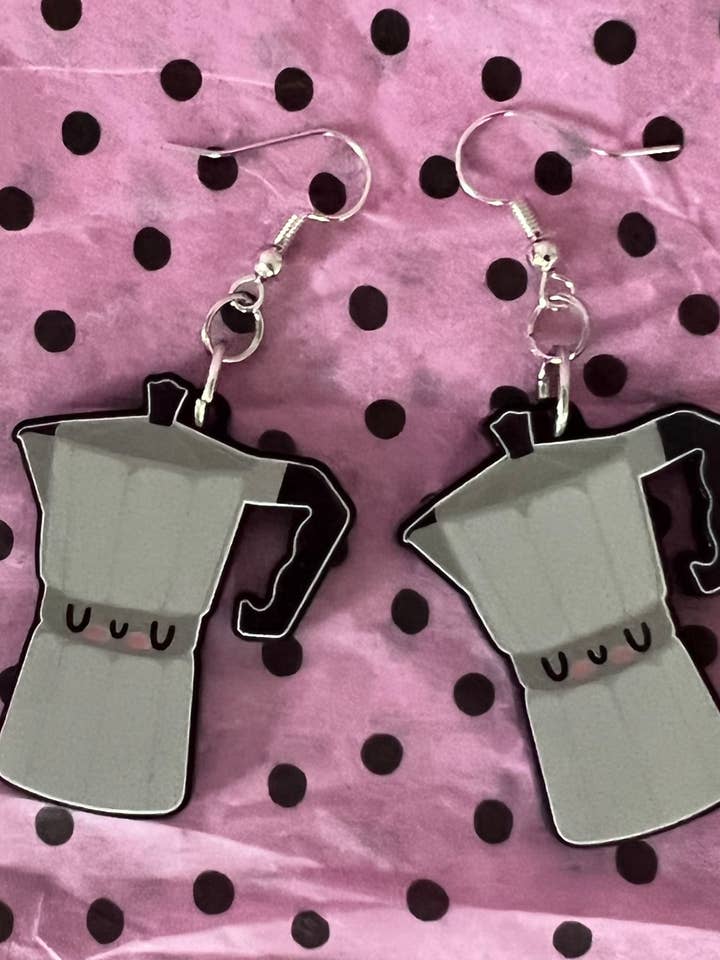 Cafecito Time Earrings for wholesale by Apridot Studios