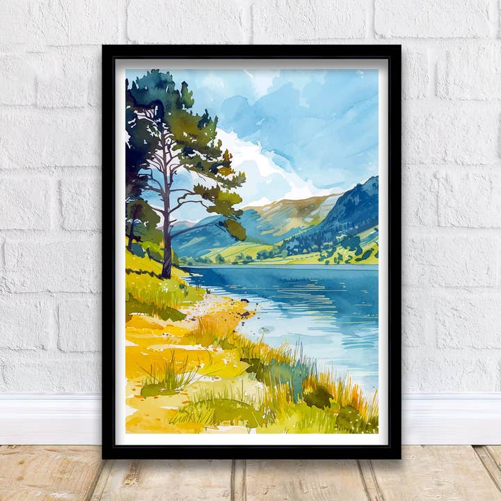 Ullswater Lake District Travel Poster for wholesale by InkNPrintz