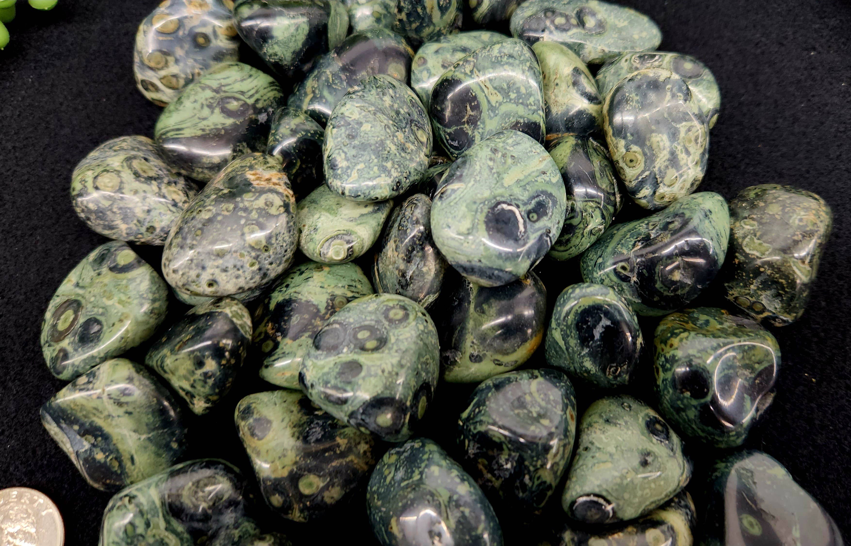 Meraki Gemstones - Wholesale Spiritual Stone/Crystal - Kambaba Jasper (1kg/2.2 lbs.) Tumbled Approx. 30-35mm5