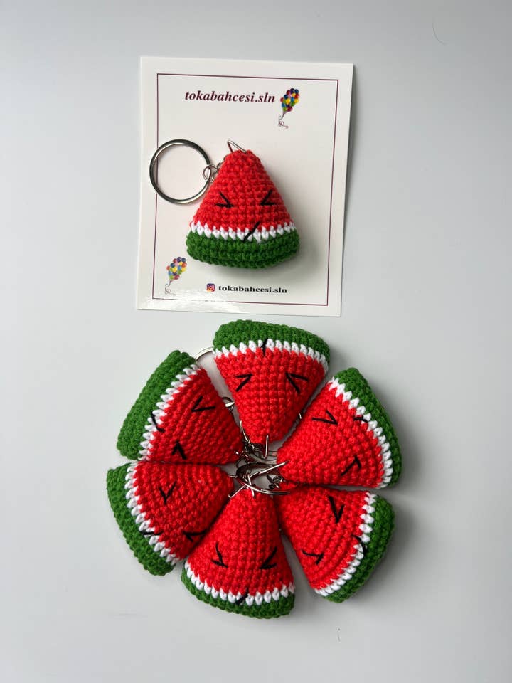 Crochet Watermelon, Stuffed Toy, Amigurumi for wholesale by Emel Crochet