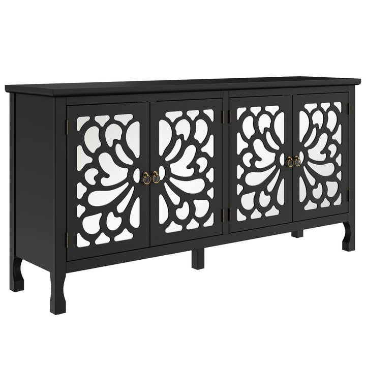 Heynemo - Wholesale Cabinet - 63'' Carved Sideboard Cabinet with Storage3