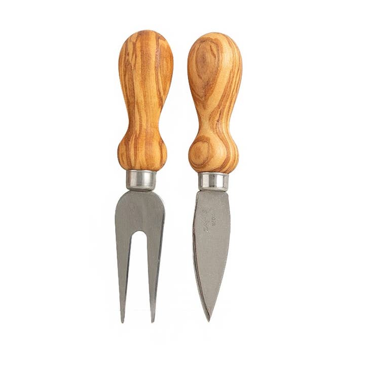 Carré Olive Wood - Wholesale Cheese Spreader - Olive wood Cheese knife set in wooden box2