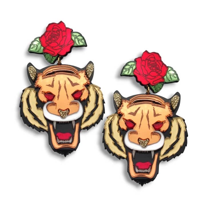 Tiger Eye øreringe for engroshandel hos Funk Da Queen