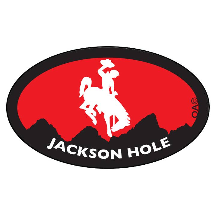 Jackson Hole Wrangler Large Sticker for wholesale by Outdoor Addiction