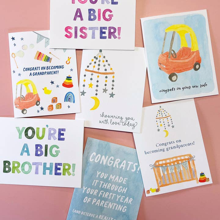 Gert & Co – wholesale Baby card – New Grandparents Greeting Card | Congrats on Grandchild Card2