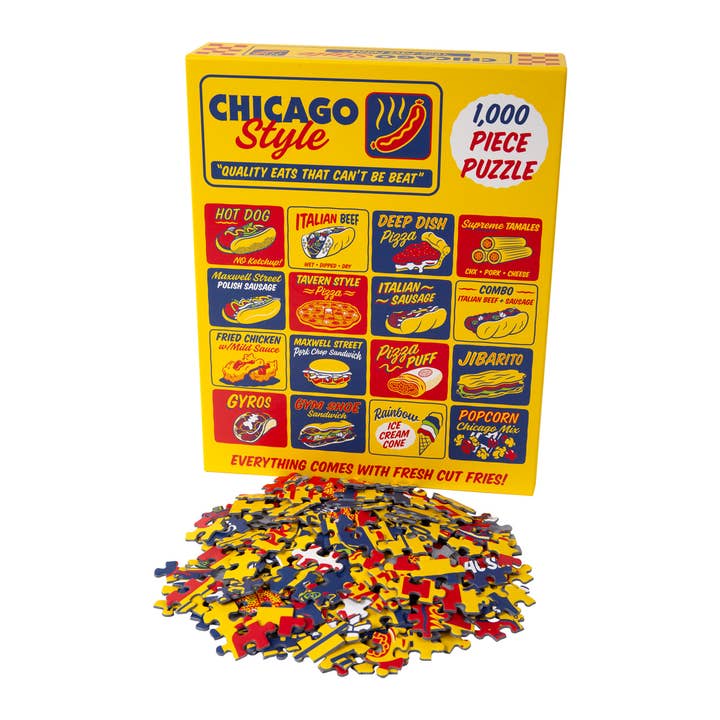 Transit Tees - Wholesale Puzzle - Adult - Chicago Style Eats 1000 Piece Puzzle0