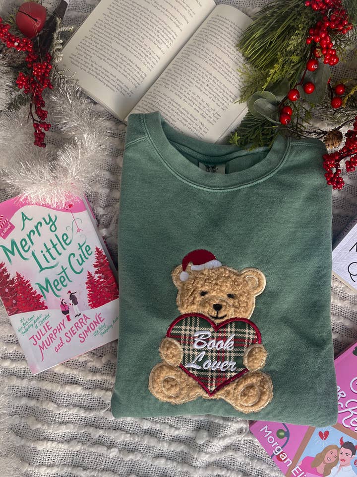 Christmas Bear Bookish Sweatshirt for wholesale by Threaded By Sabrina