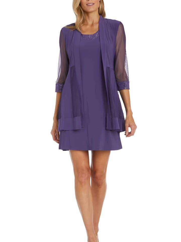 Robe-veste en maille scintillante RM Richards pour la vente par New Yorker's Apparel