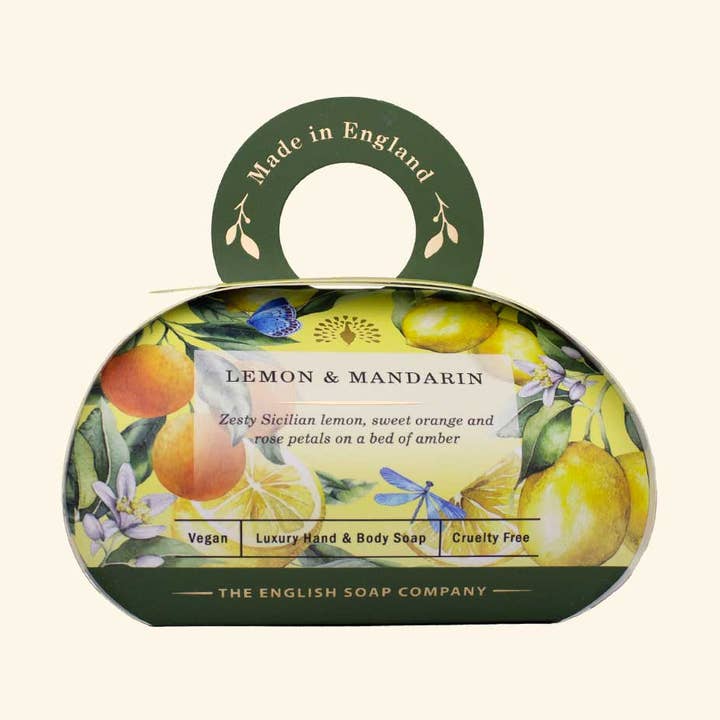 The English Soap Company – wholesale Bar Soap – Signature Lemon and Mandarin Large Gift Soap0