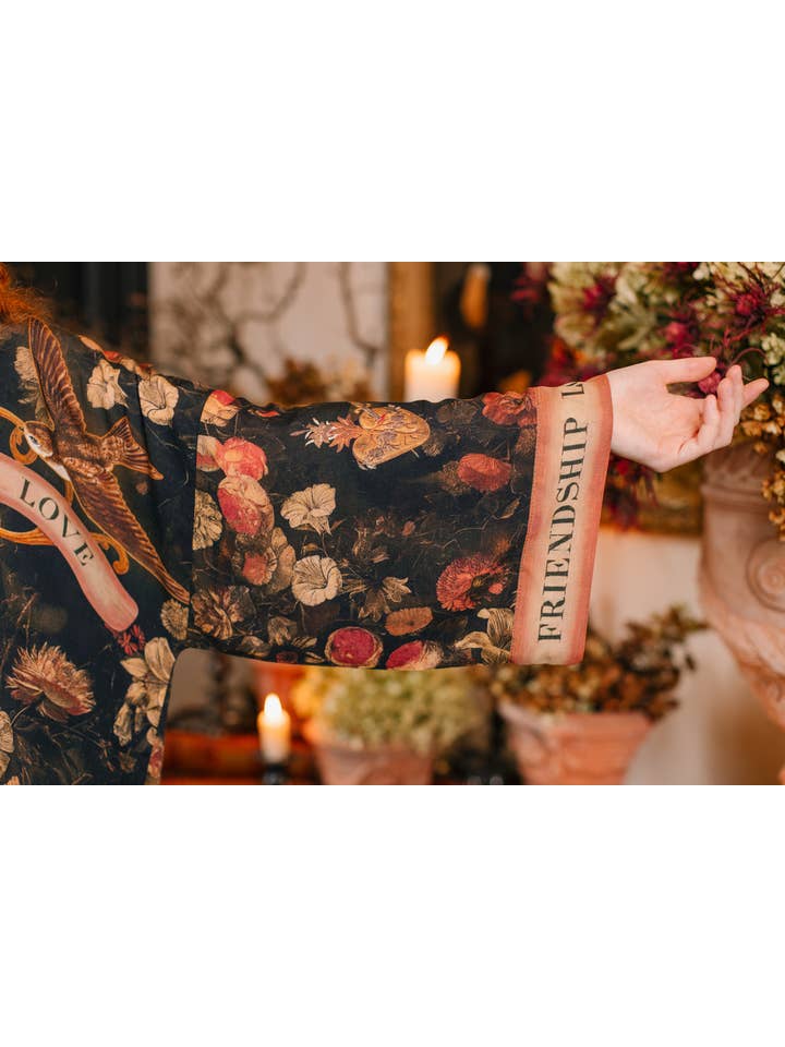 Market of Stars (Worldwide) - Wholesale Kimono – Women's - Heart of Gold Pixie Duster Crop Kimono w/ Sacred Heart8