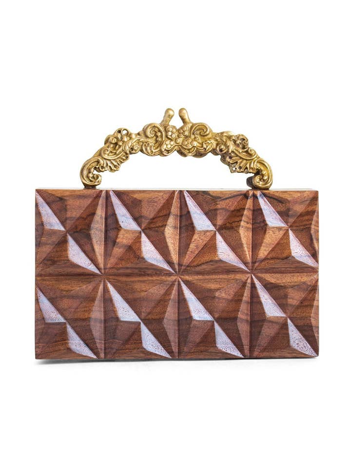 Bolsa caja con asa grabada dorada para venta al por mayor de Equal Hands