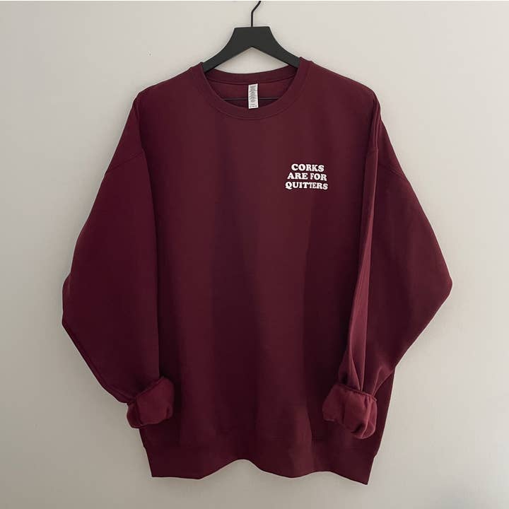 Shop catvonle - Wholesale Graphic Sweatshirt - Women's - Corks Are For Quitters