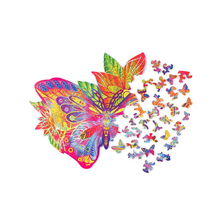 WoodTrick - Wholesale Puzzle - Kids - Wood Trick Jewel Butterfly Unique Shaped Puzzle
