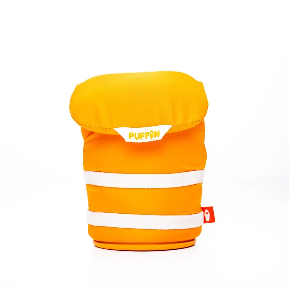 Puffin Drinkwear - Vente Cadeaux pour invités - Refroidisseur de canette isolé 12 oz - Le Buoy - Abricot4