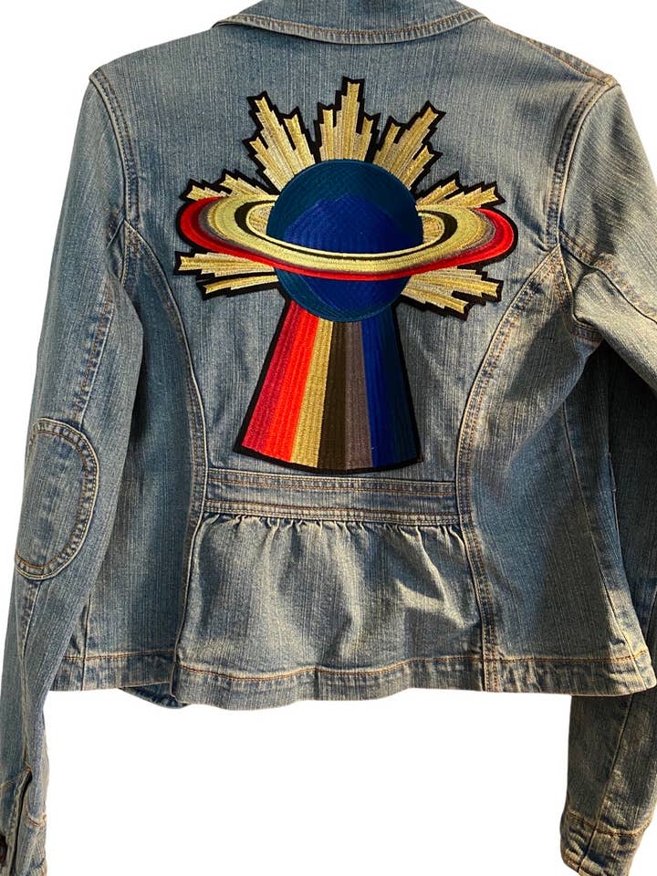 Giacca Jeans Saturn Burst Vintage Levis Taglie disponibili: M per la vendita all'ingrosso da parte di GK Designs
