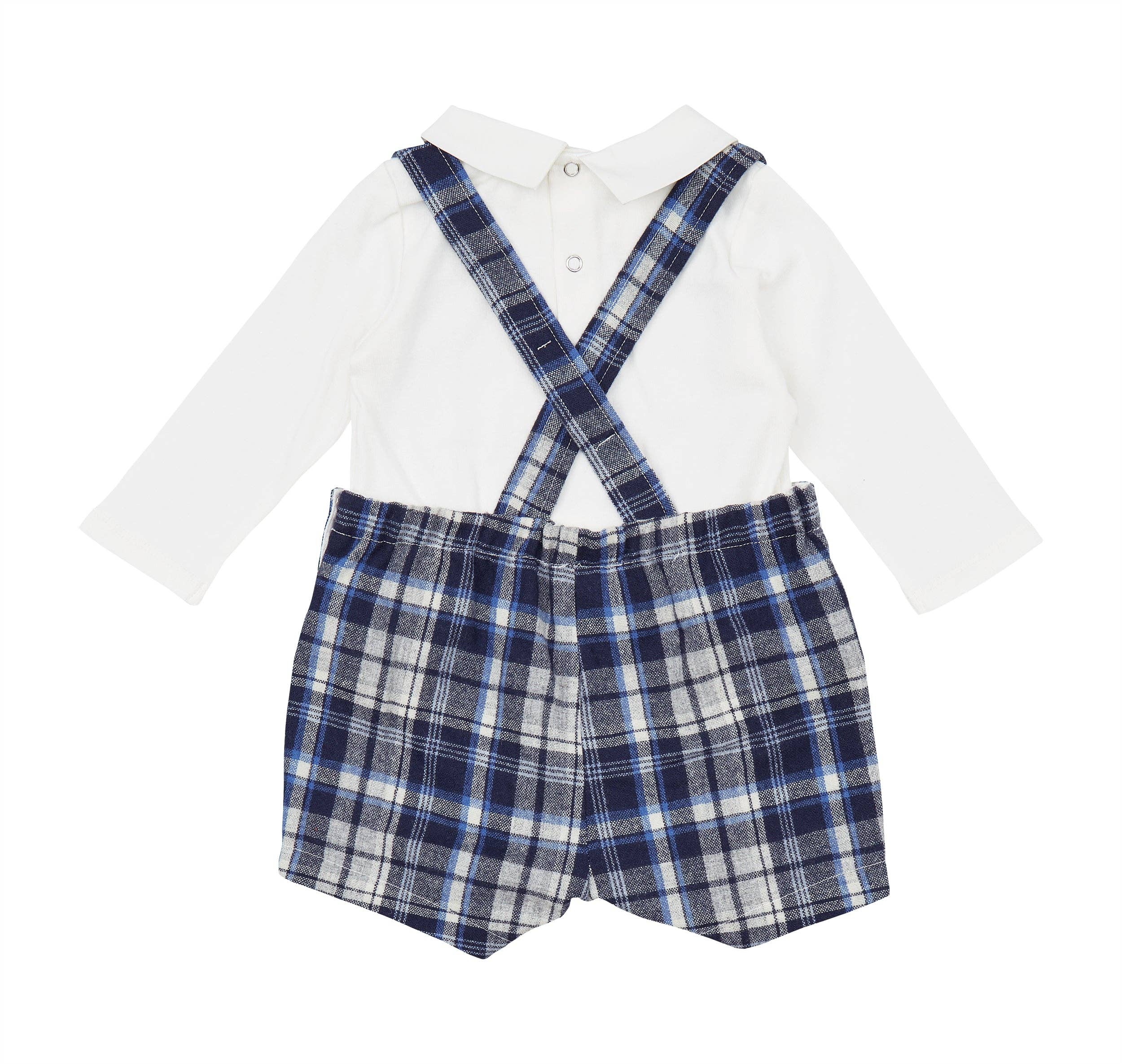 Petit Confection – Großhandel Bekleidungsset – Baby – Kariertes Hosenträger-Set aus Wolle1