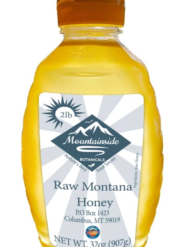 2 lb Raw Montana Honey for wholesale by Mountainside Botanicals