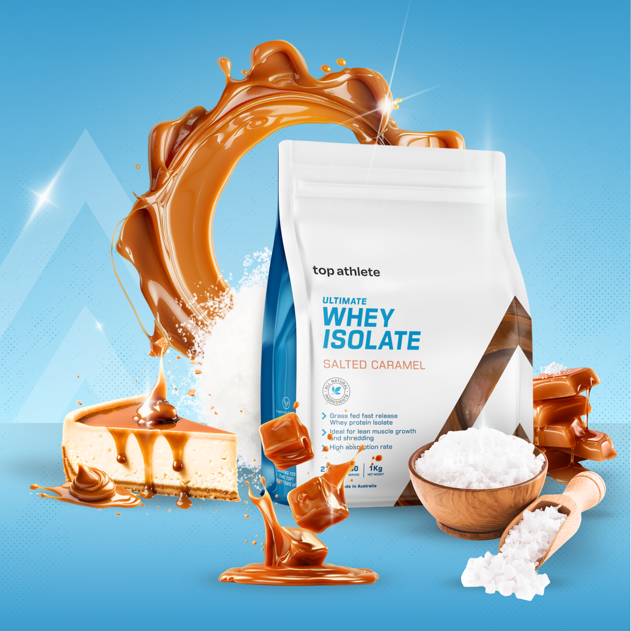 Top Athlete - Wholesale Protein/Superfood Powder - Ultimate Whey Isolate Salted Caramel1