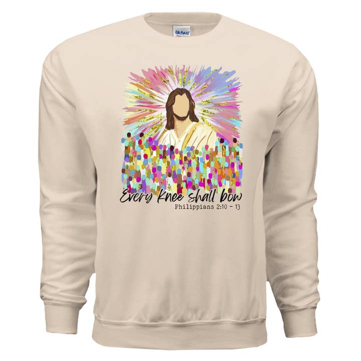 Crewneck "Every knee Shall bow" pour la vente par Wranglin' Daisies LLC